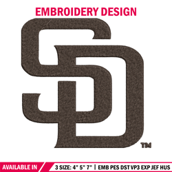 san diego padres logo embroidery, mlb embroidery, sport embroidery, logo embroidery, mlb embroidery design.