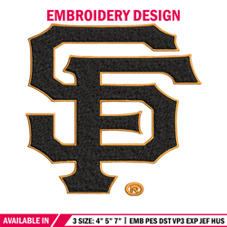 san francisco giants logo embroidery, mlb embroidery, sport embroidery, logo embroidery, mlb embroidery design.