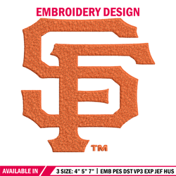 san francisco giants logo embroidery, mlb embroidery, sport embroidery, logo embroidery, mlb embroidery design