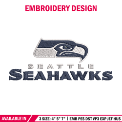 seattle seahawks logo embroidery, nfl embroidery, sport embroidery, logo embroidery, nfl embroidery design.