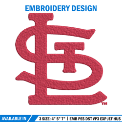 st. louis cardinals logo embroidery, mlb embroidery, sport embroidery, logo embroidery, mlb embroidery design.