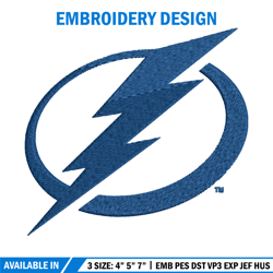 tampa bay lightning logo embroidery, nhl embroidery, sport embroidery, logo embroidery, nhl embroidery design