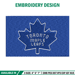 toronto maple logo embroidery, nhl embroidery, sport embroidery, logo embroidery, nhl embroidery design.