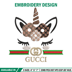 unicorn gucci embroidery design, gucci embroidery, embroidery file, brand embroidery, logo shirt, digital download