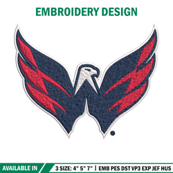 washington capitals logo embroidery, nhl embroidery, sport embroidery, logo embroidery, nhl embroidery design .