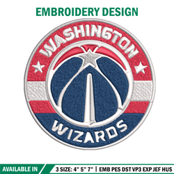 washington wizards logo embroidery, nba embroidery, sport embroidery, logo embroidery, nba embroidery design