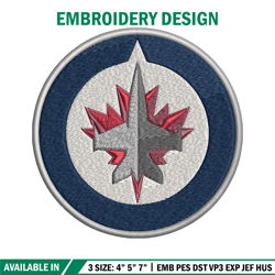 winnipeg jets logo embroidery, nhl embroidery, sport embroidery, logo embroidery, nhl embroidery design.