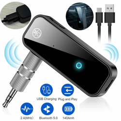 bluetooth 5.0 2in1 transmitter receiver car wireless audio adapter usb 3.5mm aux