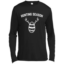 funny easter egg hunting tshirt hunting season long sleeve moisture absorbing shirt