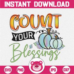 count your blessings png, fall pumpkins sublimation designs digital download, fall png designs, pumpkin graphics