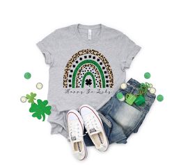 happy go lucky shirt png, st patricks rainbow shirt png, rainbow shirt png, clover shirt png, st patricks day shirt png,