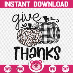 give thanks leopard pumpkin png, thankful png for sublimation, thanksgiving digital download, sublimation design