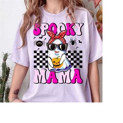 spooky mama tshirt, mom halloween shirt, mama spooky halloween,halloween shirt, fall vibes, mama spooky shirt, cute spoo