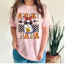 spooky mama tshirt, retro mama shirt, mama spooky halloween,halloween shirt, fall vibes, mama spooky shirt, cute spooky