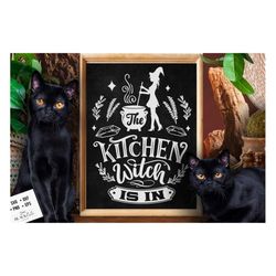 the kitchen witch is in svg, witch kitchen svg, magic kitchen svg, kitchen vintage poster svg, witches kitchen svg, wict