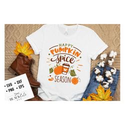 happy pumpkin spice season svg, pumpkin spice svg, autumn svg, fall svg, autumn svg design