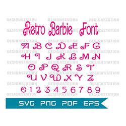 retro barbie font  1970s 1980s