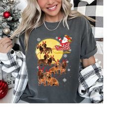 dachshund reindeer christmas pajama santa dog lover xmas t-shirt dachshund christmas sweatshirt, dachshund christmas tre