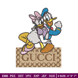 daisy and donald duck gucci embroidery design, disney embroidery, cartoon design, embroidery file, instant download.