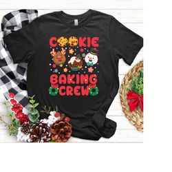 funny christmas cookie baking crew christmas santa family funny gingerbread team t-shirt sweatshirt christmas shirts