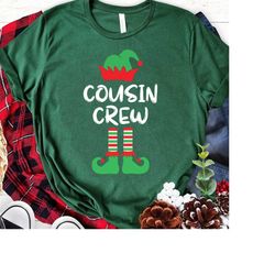 funny cousin crew elf christmas elf cousin sweater men women t-shirt cousin crew shirt cute xmas elf matching christmas
