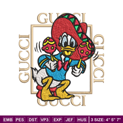 daisy donald duck gucci embroidery design, disney cartoon embroidery, cartoon design, embroidery file, instant download.