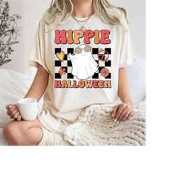 cute hippie halloween shirt, retro halloween shirt,vintage halloween, halloween ghost shirts, ghost halloween shirt, hip