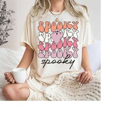 funny halloween stay spooky tshirt, halloween tshirt, halloween gift , womens halloween tshirt, spooky season shirt, gho