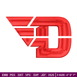 dayton flyers embroidery design, dayton flyers embroidery, logo sport, sport embroidery, ncaa embroidery.