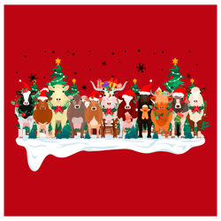 funny farmer farm christmas cow santa hat png download