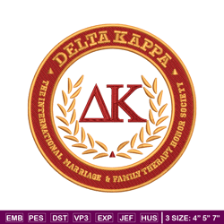 delta kappa embroidery design, delta kappa logo embroidery, logo design, embroidery file, logo shirt, digital download