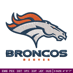 denver broncos embroidery design, logo embroidery, ncaa embroidery, embroidery file, logo shirt, digital download.