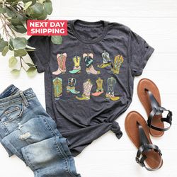 cowgirl boots shirt png, country concert tee, western graphic tee for women, cute country shirt pngs, cowgirl shirt png,