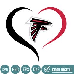 atlanta falcons heart logo svg, atlanta falcons svg, sport svg, football teams svg, nfl svg