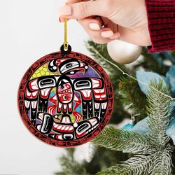 haida thunderbird native american suncatcher ornament: northwest coast xmas ornaments 2023