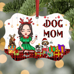 custom dog mom aluminum ornament - perfect gift for dog lovers