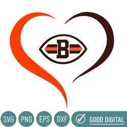 cleveland browns heart logo svg, cleveland browns svg, sport svg, football teams svg, nfl svg