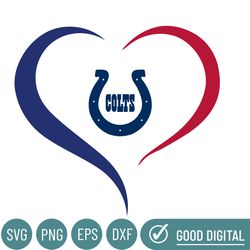 indianapolis colts heart logo svg, indianapolis colts svg, sport svg, football teams svg, nfl svg