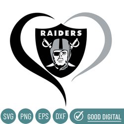 las vegas raiders heart logo svg, cincinnati bengals svg, sport svg, football teams svg, nfl svg