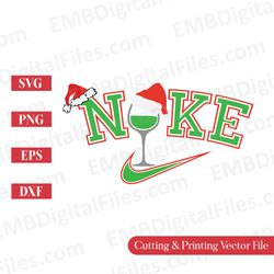 cheers the grinch christmas wine svg for cricut