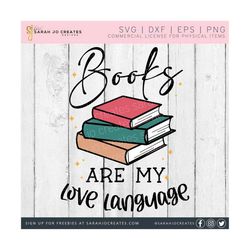 books are my love language svg - books svg - book clipart - reading svg - stack of books svg - reading books svg - book svg