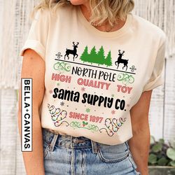 north pole high quality toy christmas shirt png, happy christmas family matching tee, merry xmas tshirt png gift, holy c