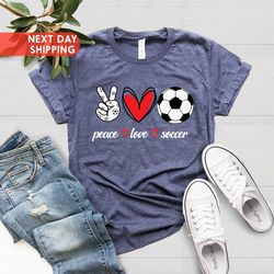 peace love soccer shirt png, soccer lover apparel, soccer shirt png, soccer season t-shirt png, summer soccer outfit, so