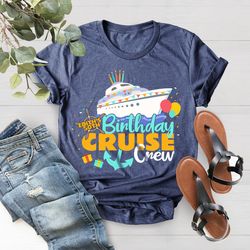 personalized birthday cruise crew shirt png, custom 50th birthday shirt pngs, birthday party cruise squad 2023, birthday