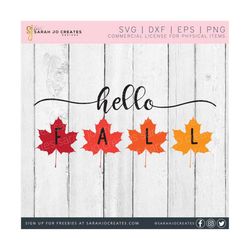 hello fall leaves svg - fall svg - autumn svg - happy fall svg - southern svg - thanksgiving svg - southern fall svg - leaves svg