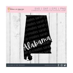 alabama state svg - alabama svg - united states svg - alabama silhouette svg - pdf - dfx - eps - cricut - silhouette