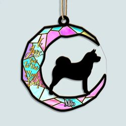 custom dog lover suncatcher ornament - personalized christmas gift for dog owners & parents