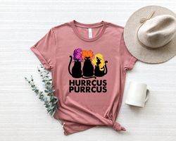 hurrcus purrcus shirt png, halloween black cat, funny cat shirt png, happy halloween, cute halloween tee, gift for hallo