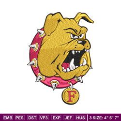 ferris state bulldogs  embroidery design, ferris state bulldogs  embroidery, logo sport embroidery, ncaa embroidery.