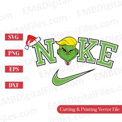 the grinch and santa christmas svg for cricut